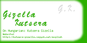 gizella kutsera business card